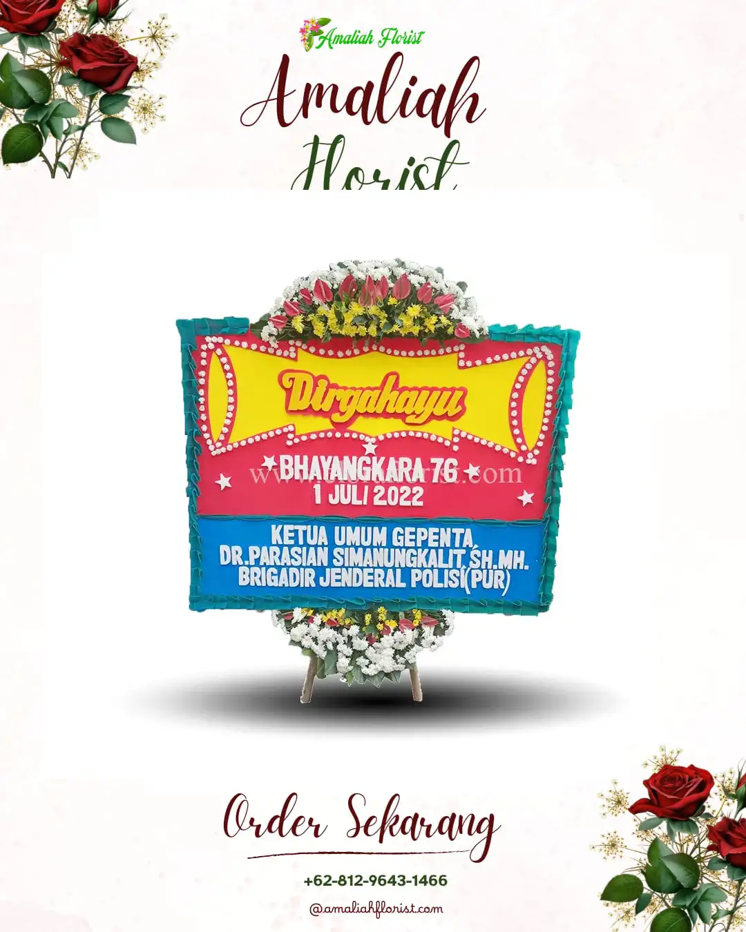Papan Bunga HUT Ulang Tahun Pagar Dewa Suka Mulya